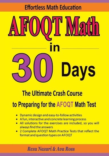 bokomslag AFOQT Math in 30 Days: The Ultimate Crash Course to Preparing for the AFOQT Math Test