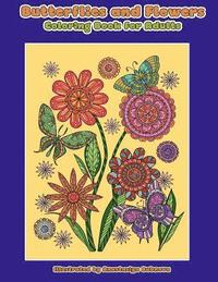 bokomslag Butterflies and Flowers Coloring Book for Adults: Relaxing Adult Coloring Book