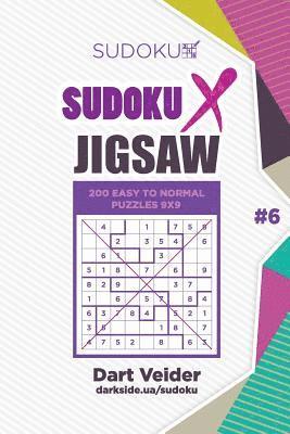 bokomslag Sudoku X Jigsaw - 200 Easy to Normal Puzzles 9x9 (Volume 6)