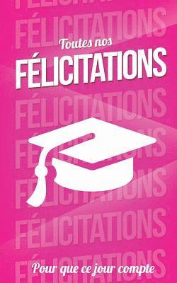 Felicitations (diplome) - Rose - Carte livre d'or: Taille M (12,7x20cm) 1