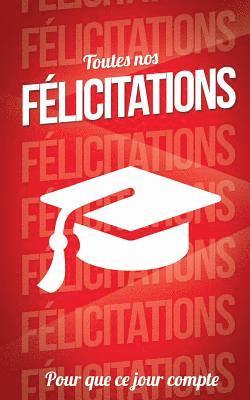 bokomslag Felicitations (diplome) - Rouge - Carte livre d'or: Taille M (12,7x20cm)