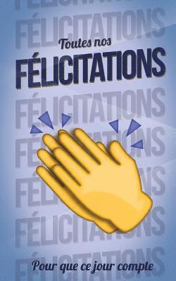 Toutes nos FELICITATIONS - Bleu - Carte livre d'or: Taille M (12,7x20cm) 1