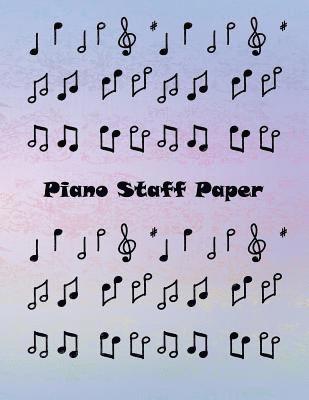 bokomslag Piano Staff Paper: Treble Clef And Bass Clef Empty 12 Staff, Piano Manuscript Pape