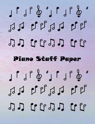Piano Staff Paper: Treble Clef And Bass Clef Empty 12 Staff, Piano Manuscript Pape 1