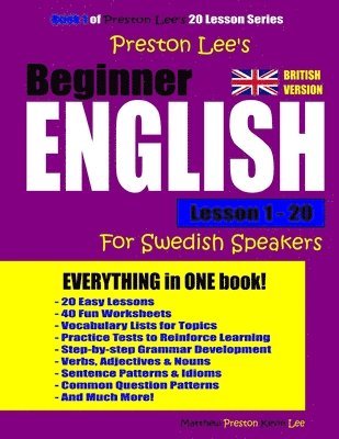 Preston Lee's Beginner English Lesson 1 - 20 For Swedish Speakers (British) 1