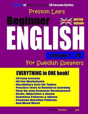 Matthew Preston, Kevin Lee - Preston Lee's Beginner English Lesson 1 - 20 For Swedish Speakers (British), Häftad