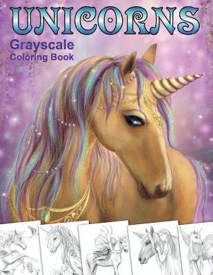 bokomslag Unicorns. Grayscale Coloring Book