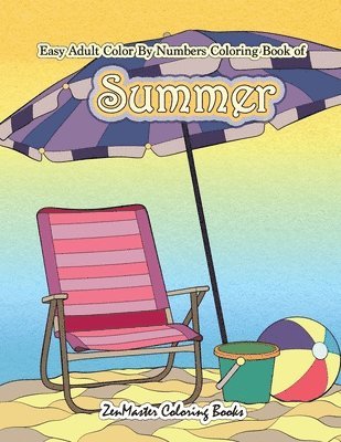 bokomslag Easy Adult Color By Numbers Coloring Book of Summer