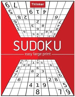 bokomslag Thinker Sudoku Easy Large Print: Puzzles & Games - Easy, Over 1200+ Puzzles -: Large 8.5x11 inch 220 p. Sudoku book