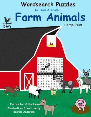 bokomslag Word Search Puzzles Farm Animals: For kids and Adults Large Print