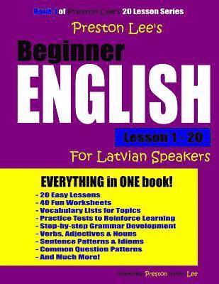 bokomslag Preston Lee's Beginner English Lesson 1 - 20 For Latvian Speakers