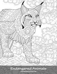 bokomslag Endangered Animals Coloring Book for Grown-Ups 1