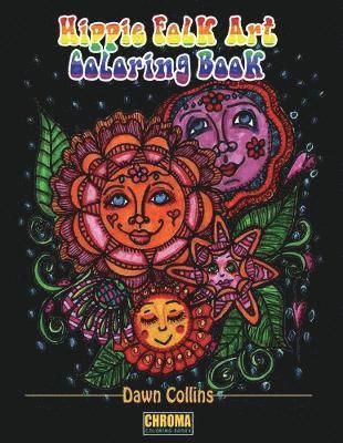 Hippie Folk Art Coloring Book, Häftad