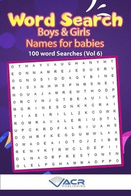 Word Search: Boy and Girls Names Vol 6 1