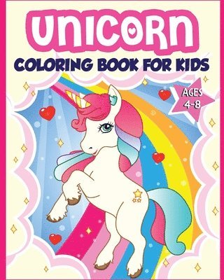 bokomslag Unicorn Coloring Book for Kids Ages 4-8