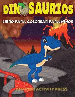 bokomslag DINOSAURIOS Libro para colorear para niños