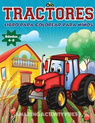bokomslag Tractores Libro Para De Colorear Para Niños Edades 4-8
