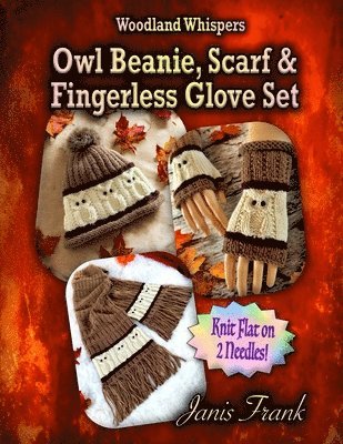 Owl Beanie, Scarf and Fingerless Glove Set 1