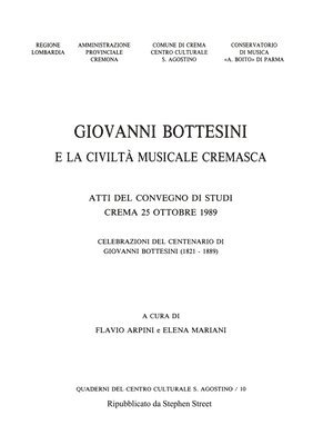 Giovanni Bottesini e la Civilt Musicale Cremasca 1