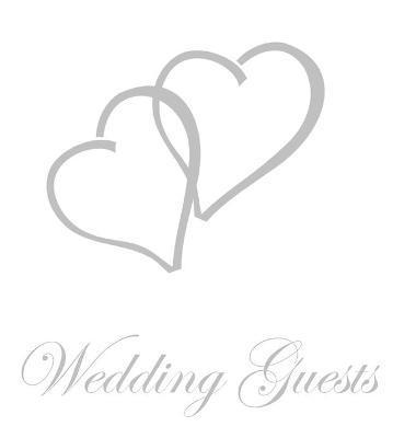 Wedding Guest Book, Bride and Groom, Special Occasion, Comments, Gifts, Well Wish's, Wedding Signing Book with Silver Love Hearts (Hardback) 1