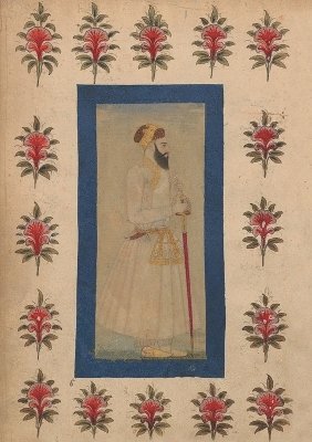 Sans Auteur - Carnet Blanc, Notable Indien En Pied, Miniature 18e, Häftad