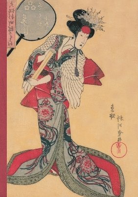 Carnet Blanc, Estampe Femme  l'ventail, Japon 19e 1