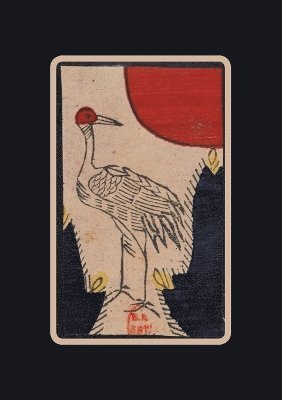 bokomslag Carnet Blanc, Carte À Jouer, Héron, Japon 19e
