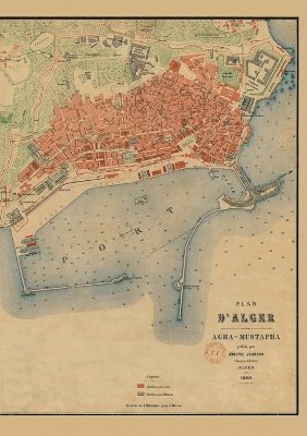 bokomslag Carnet Blanc, Plan d'Alger, Jourdan, 1888