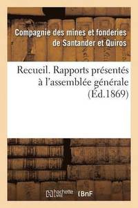 bokomslag Recueil. Rapports Presentes A l'Assemblee Generale