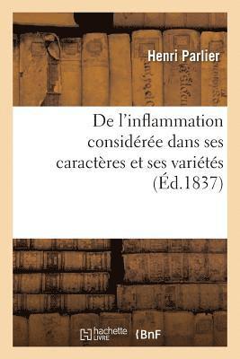 bokomslag de l'Inflammation Consideree Dans Ses Caracteres Et Ses Varietes