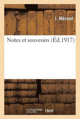bokomslag Notes Et Souvenirs