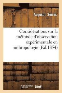 bokomslag Considerations Sur La Methode d'Observation Experimentale En Anthropologie