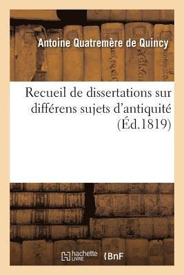 bokomslag Recueil de Dissertations Sur Différens Sujets d'Antiquité