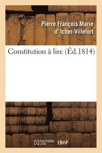 bokomslag Constitution A Lire