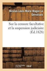 bokomslag Sur La Censure Facultative Et La Suspension Judiciaire