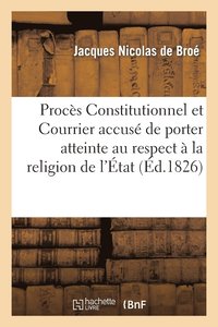 bokomslag Proces Du Constitutionnel Et Du Courrier Tendance Respect Du A La Religion de l'Etat
