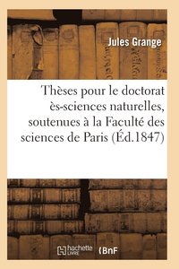 bokomslag Thèses Pour Le Doctorat Ès-Sciences Naturelles