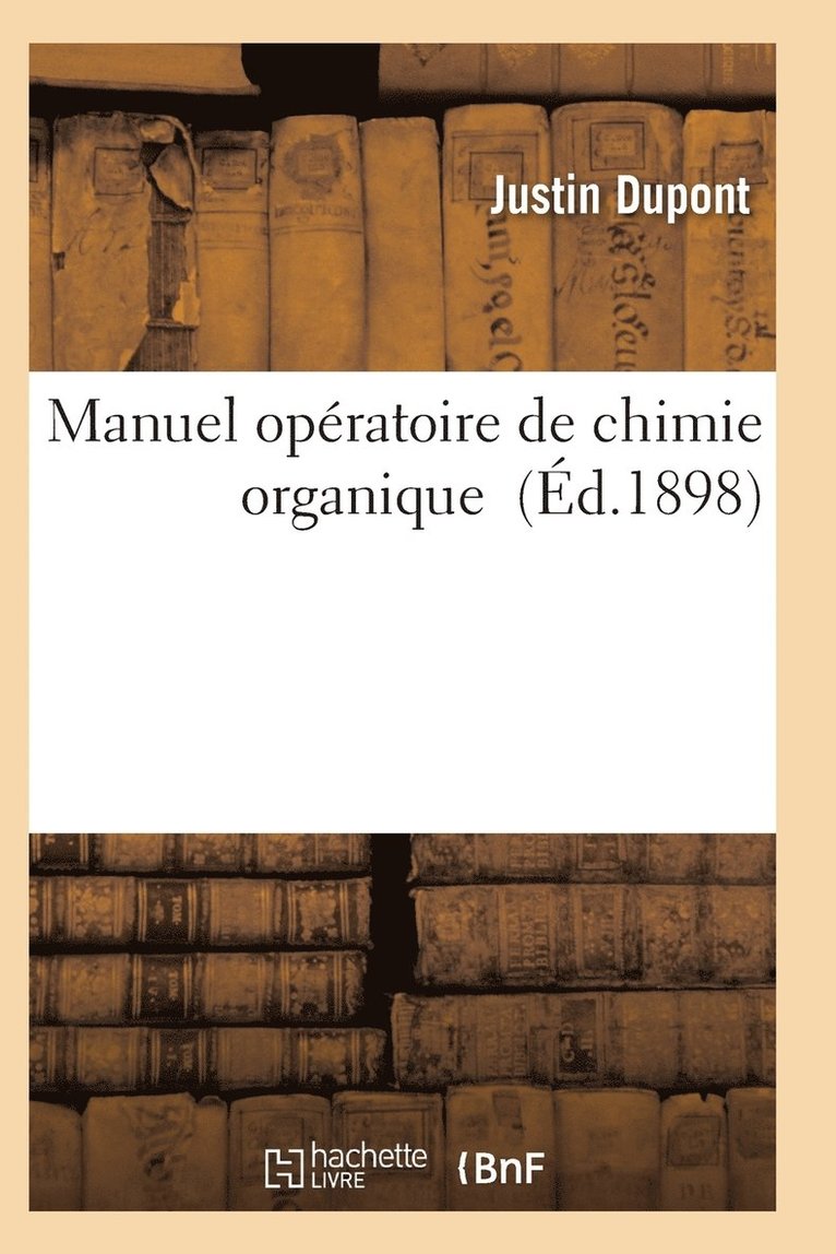 Manuel Opératoire de Chimie Organique 1