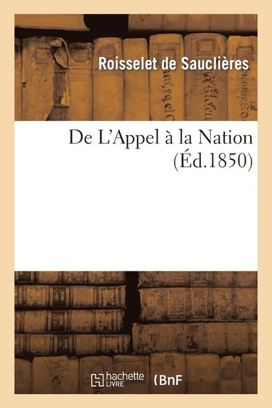 bokomslag de l'Appel A La Nation