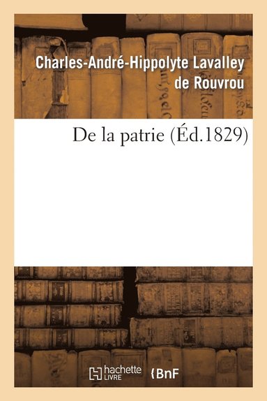 bokomslag de la Patrie