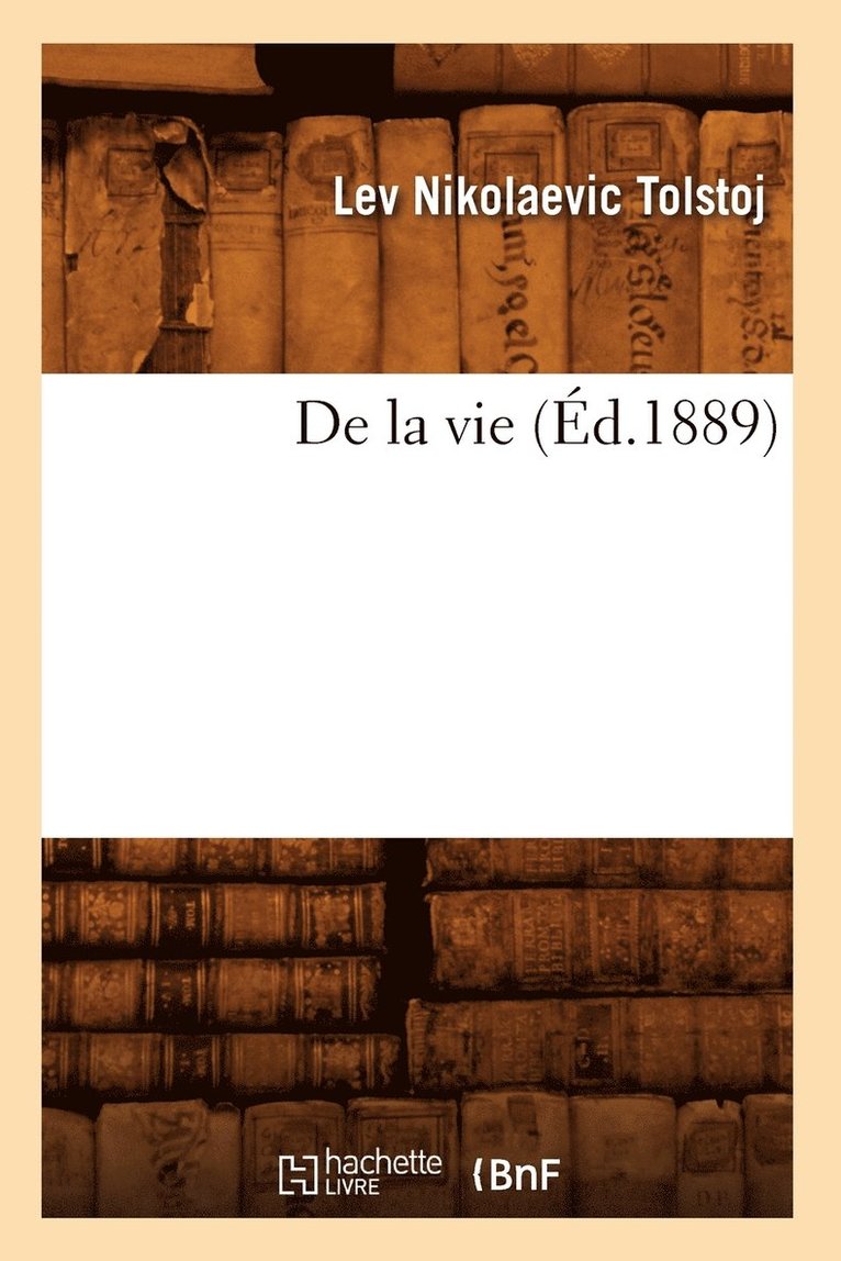 de la Vie (Éd.1889) 1