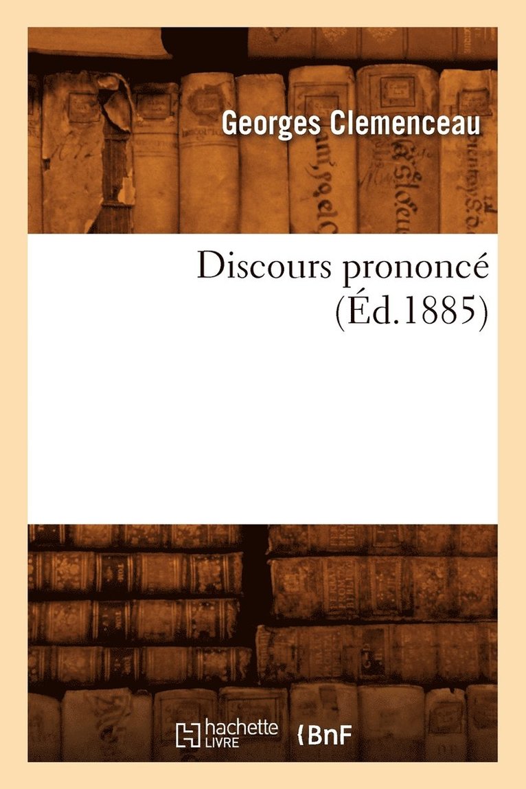 Discours Prononc (d.1885) 1