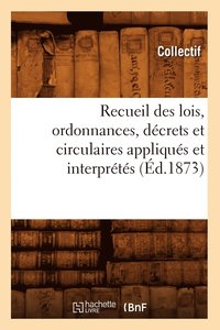 bokomslag Recueil Des Lois, Ordonnances, Decrets Et Circulaires Appliques Et Interpretes (Ed.1873)