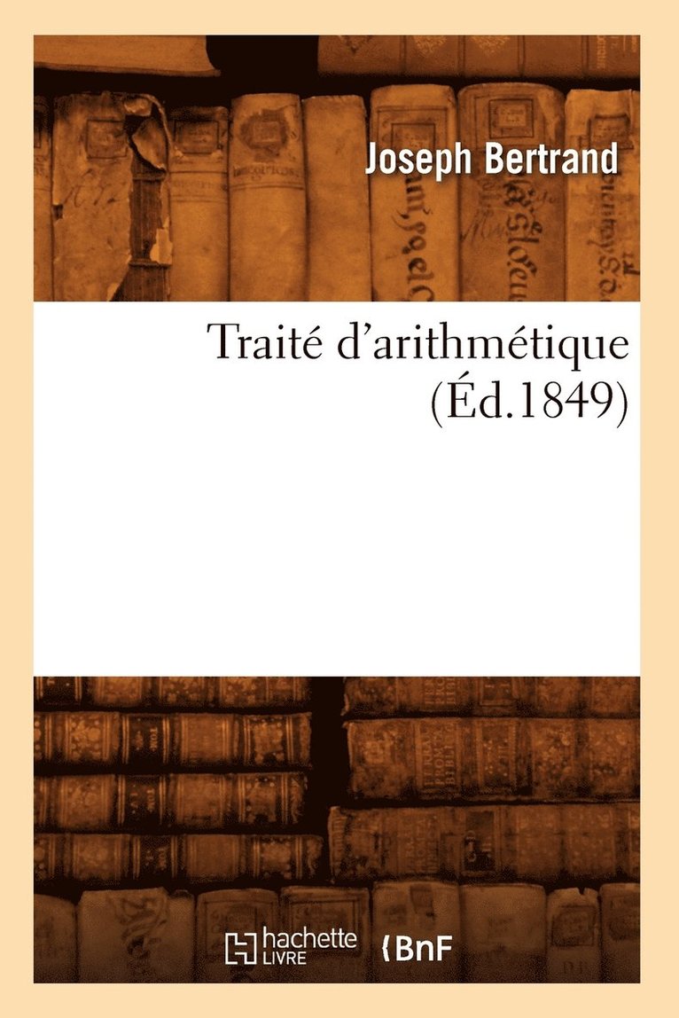 Traité d'Arithmétique (Éd.1849) 1