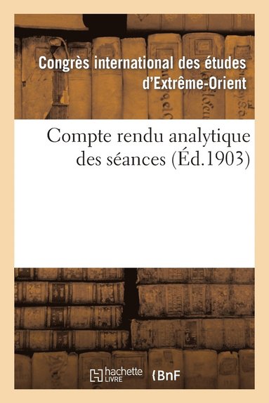 bokomslag Compte Rendu Analytique Des Seances