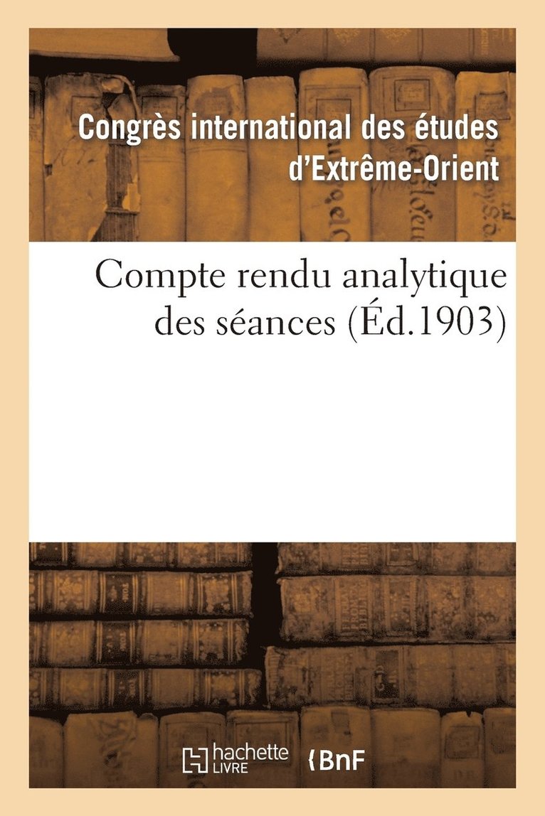 Compte Rendu Analytique Des Séances