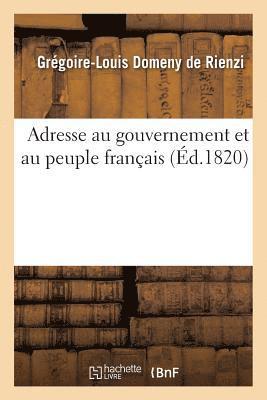 Adresse Au Gouvernement Et Au Peuple Franais 1