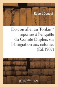 bokomslag Doit on Aller Au Tonkin ? Reponses A l'Enquete Du Comite Dupleix Sur l'Emigration Aux Colonies