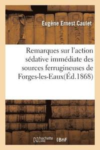 bokomslag Remarques Sur l'Action Sdative Immdiate Des Sources Ferrugineuses de Forges-Les-Eaux,