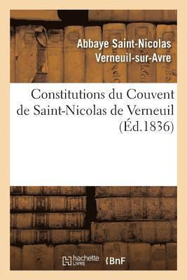 bokomslag Constitutions Du Couvent de Saint-Nicolas de Verneuil